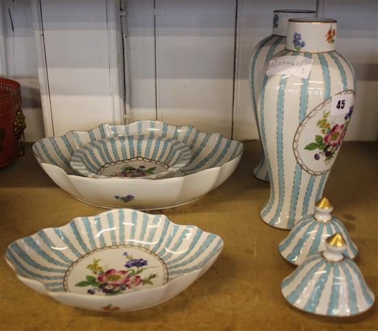 Continental ceramic floral vases & dishes